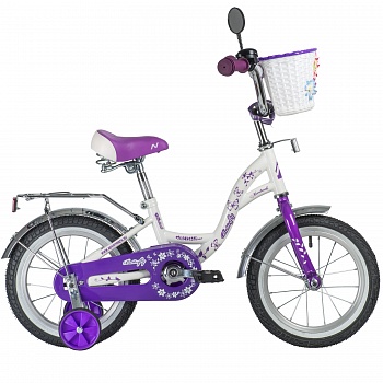 Велосипед NOVATRACK BUTTERFLY 14” бело-фиолетовый