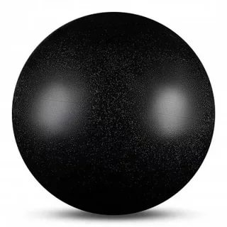 Мяч для художественной гимнастики металлик с блестками, Черный, 15 см, 300г, АВ2803В