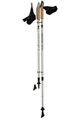 Палки для скандинавской ходьбы телескопические двухсекционные NordicPro, цвета в ассортименте