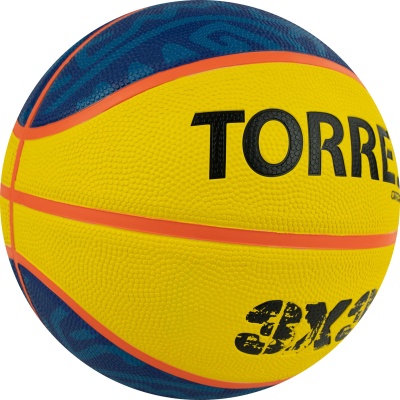 Баскетбольный мяч TORRES 3х3 (стритбол), резина, Outdoor B022336, размер 6