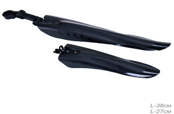 Крылья для велосипеда для колёс на 20-24". COMIRON Aero-Flow. комплект 2 шт. Цвет: Черный