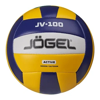Мяч волейбольный Jogel JV-100, синий, желтый ЦБ-00002644) размер 5