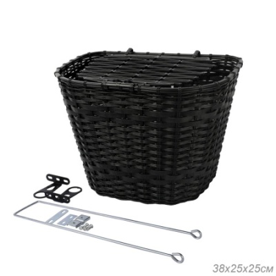 Корзина для велосипеда пластиковая с крышкой черная. / 1DVMI-13 в Магазине Спорт - Пермь