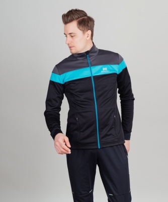 Разминочная куртка NORDSKI Drive Black/Blue NSM805170