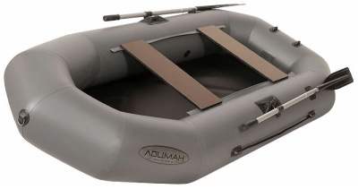 Лодка Лоцман Стандарт 260 ВНД гребная под мотор, серая