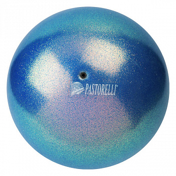 Мяч для художественной гимнастики PASTORELLI New Generation GLITTER HV18, цвет: 00032 - Cиний-Океан