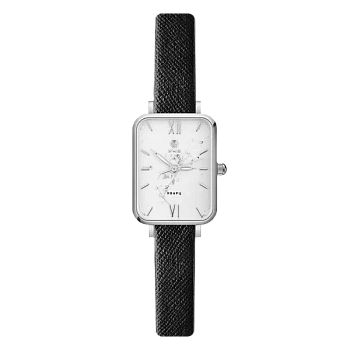 Наручные кварцевые часы женские УЧЗ 3055L-9 серебро черный ремень в магазине Спорт - Пермь