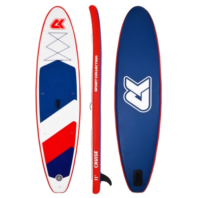Сапборд надувной (SUP-доска)  CK-11R (WHITE/RED/BLUE 11S)