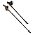 Палки для скандинавской ходьбы телескопические трехсекционные NordicPro TRAVEL, 100%carbon