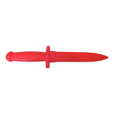 Макет ножа тренировочный обоюдоострый E420R-TPR, красный, размер 31 см в магазине Спорт - Пермь
