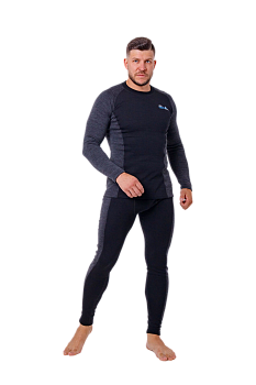 Термобелье мужское Saimaa Sport Pro (до - 40°C), черно-серое
