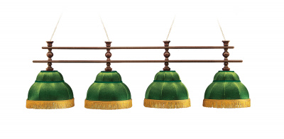 Светильник Аристократ. 4 плафона, дерево береза N3