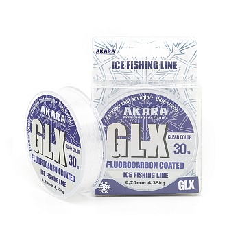 Леска Akara GLX ICE Clear 30 м, 0,14 мм