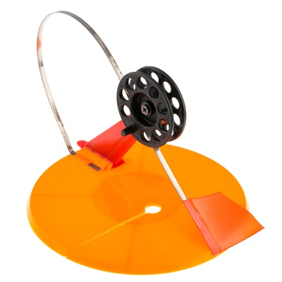 Жерлица зимняя косая пластиковая стойка, диаметр 19,5 катушка 6,5 см