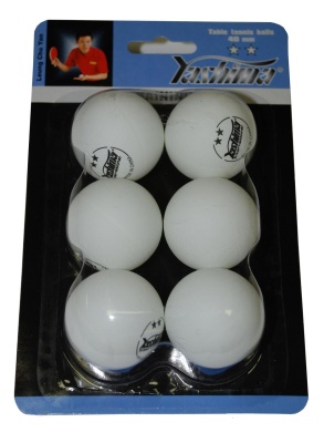 Мяч для настольного тенниса Yasima 1002, 2 звезды, 40 мм, 6 шт