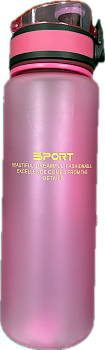 Бутылка для воды SPORTS, спортивная, розовая, объем 600 мл в магазине Спорт - Пермь