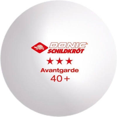 Мяч для настольного тенниса Donic Schildkrot Avantgarde 3 звезды, 40+мм, цвет: белый, 3 штуки