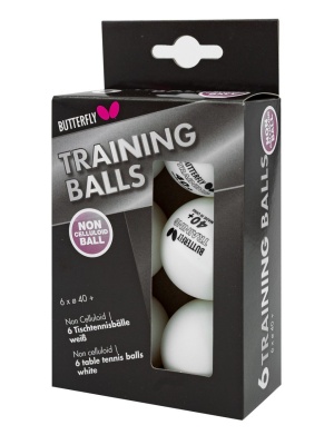 Мяч для настольного тенниса Butterfly 40+ Training (6 штук), белые