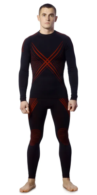 Термобелье мужское Saimaa X-Line Sport (до -20°C), цвет чёрный с красным