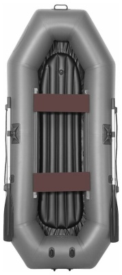 Лодка Лоцман Стандарт 240 ВНД, гребная под мотор, серая