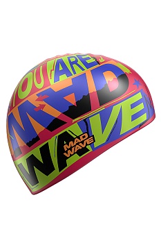 Шапочка для плавания Mad Wave You are, взрослая, M0555 26 0 00W, разноцветная в магазине Спорт - Пермь