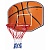 Щит баскетбольный с кольцом HKBR1066, 80 х 60 см