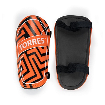 Щитки футбольные TORRES Club FS2307, оранжево-черные