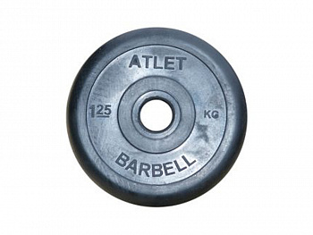 Диск обрезиненный Atlet MB Barbell, d 26мм, вес 1,25 кг в Магазине Спорт - Пермь