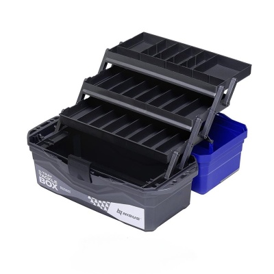 Ящик для рыболовных снастей Nisus Tackle Box, трехполочный, синий