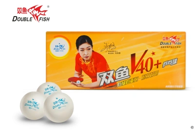 Мяч для настольного тенниса Double Fish Volant,1 звезда, размер 40+, 10 штук