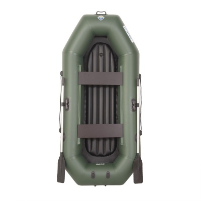 Лодка Лоцман Стандарт 280 ВНД гребная под мотор, зеленая