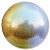 Мяч для художественной гимнастики PASTORELLI Glitter HIGH VISION с переходом цвета, цвет: 04046 - серебряный-желтый