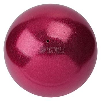 Мяч для художественной гимнастики PASTORELLI New Generation GLITTER HV18, цвет: 02068 - Малиновый