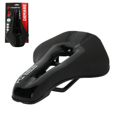 Седло велосипедное COMIRON DEMARE M103-Bl 255x150, Технологии: DW, ED. Верх: PU, Цвет: Чёрный в Магазине Спорт - Пермь
