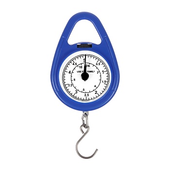 Безмен механический, до 5кг, деление 200г, синий, артикул 10717887
