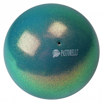 Мяч для художественной гимнастики PASTORELLI New Generation GLITTER HV18, цвет: 02201 - Изумрудный