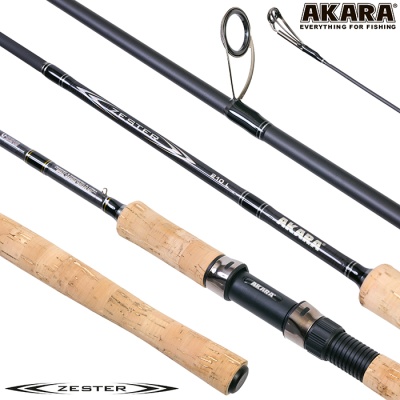 Спиннинг штекерный угольный 2 колена Akara Akara Zester IM7 (3-18) 2,7 м