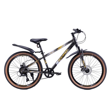 Велосипед COMIRON REBEL, 24", 7 скоростей, (рама 13), чёрный