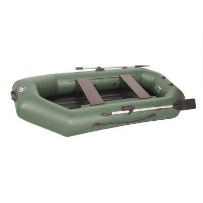 Лодка Лоцман Стандарт 280 ВНД гребная под мотор, зеленая