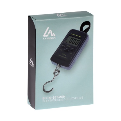 Весы-безмен Luazon LV-403, электронные, до 40кг, подсветка, синие, артикул 1146998