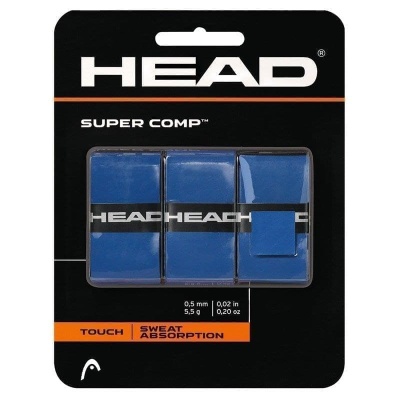 Овергрип HEAD Super Comp синий 285088BL, впитывающий, 3 штуки
