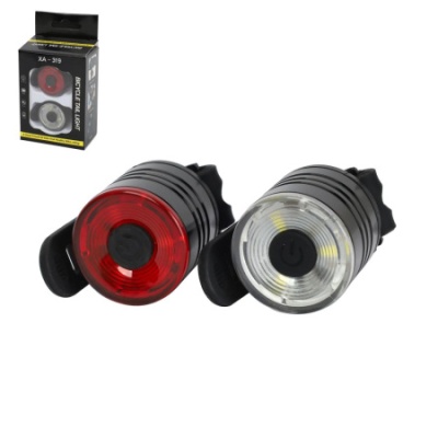 Набор фонарей передний и задний COMIRON "AS-08", корпус: алюминий, свет: LED, 200lm, 3 режима, CR2032x2, влагозащита, 80гр в Магазине Спорт - Пермь