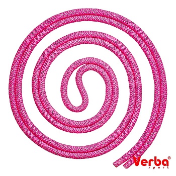 Скакалка гимнастическая Verba «String» 3м. неон розовый c люрексом