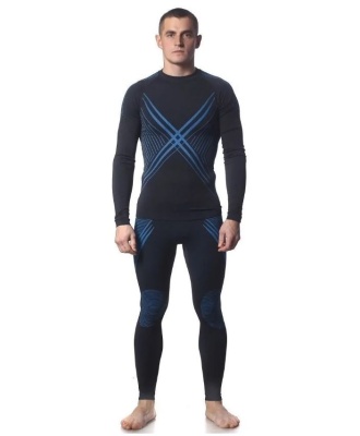 Термобелье мужское Saimaa X-Line Sport (до -20°C), цвет чёрный с синим