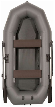 Лодка Лоцман Стандарт 260 ВНД гребная под мотор, серая