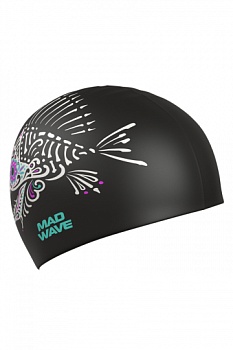Шапочка для плавания силиконовая Mad Wave Femando M0554 14 0 00W, Black в магазине Спорт - Пермь