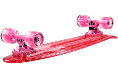 Скейтборд/круизер TECH TEAM Transparent 27" Light, pink