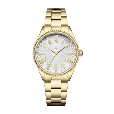 Наручные мужские кварцевые часы УЧЗ 3011B-3 золото браслет в магазине Спорт - Пермь