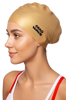 Шапочка для плавания Mad Wave LONG HAIR Silicone M0511 01 в магазине Спорт - Пермь