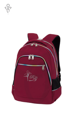 Рюкзак для художественной гимнастики SP P-949, цвет бордо/серебро